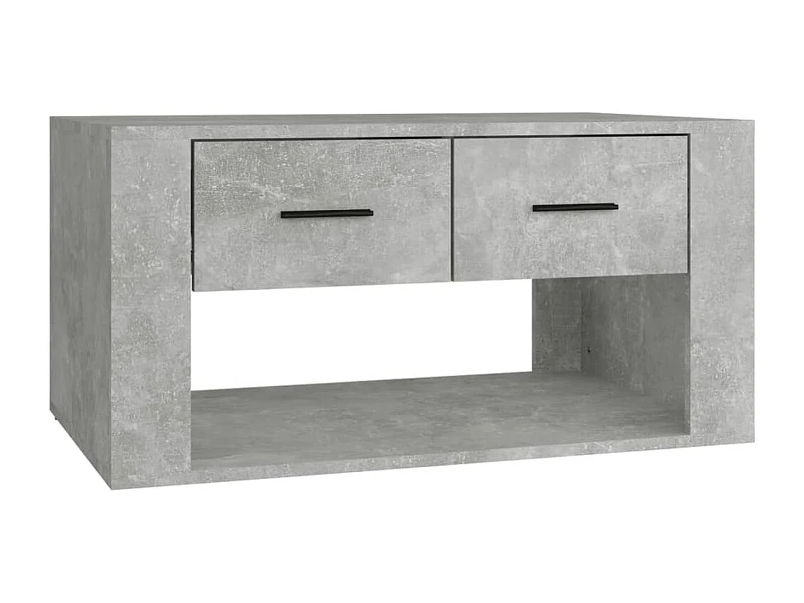Mesa de centro gris hormigón 80x50x40 cm Madera de ingeniería