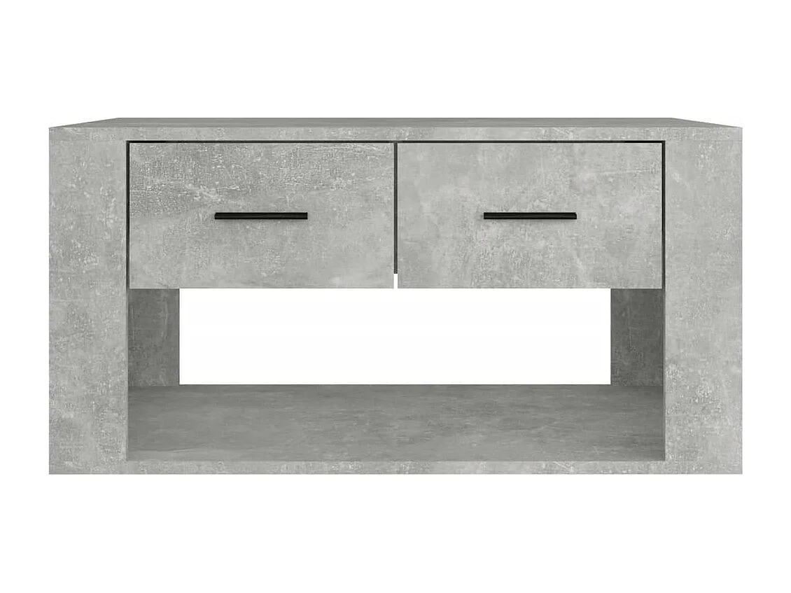 Mesa de centro gris hormigón 80x50x40 cm Madera de ingeniería