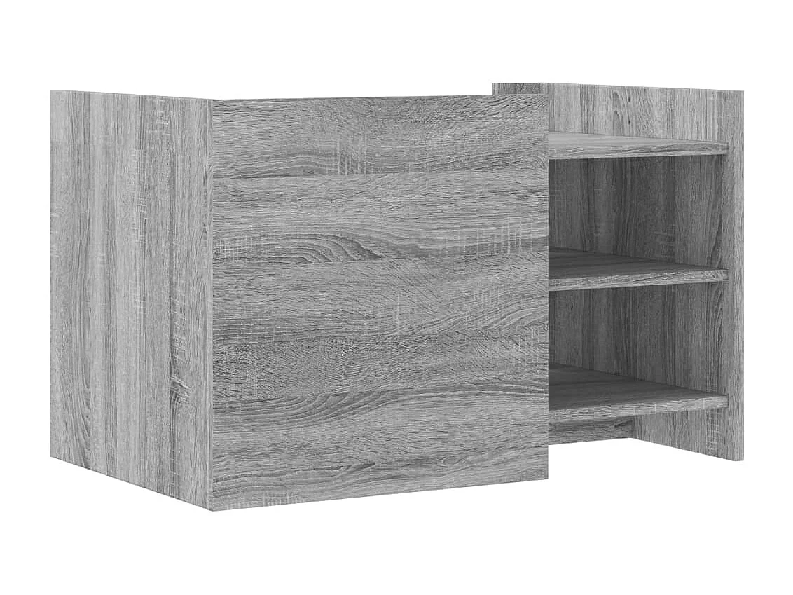 Mesa de centro Sonoma gris 80x50x50 cm Madera de ingeniería