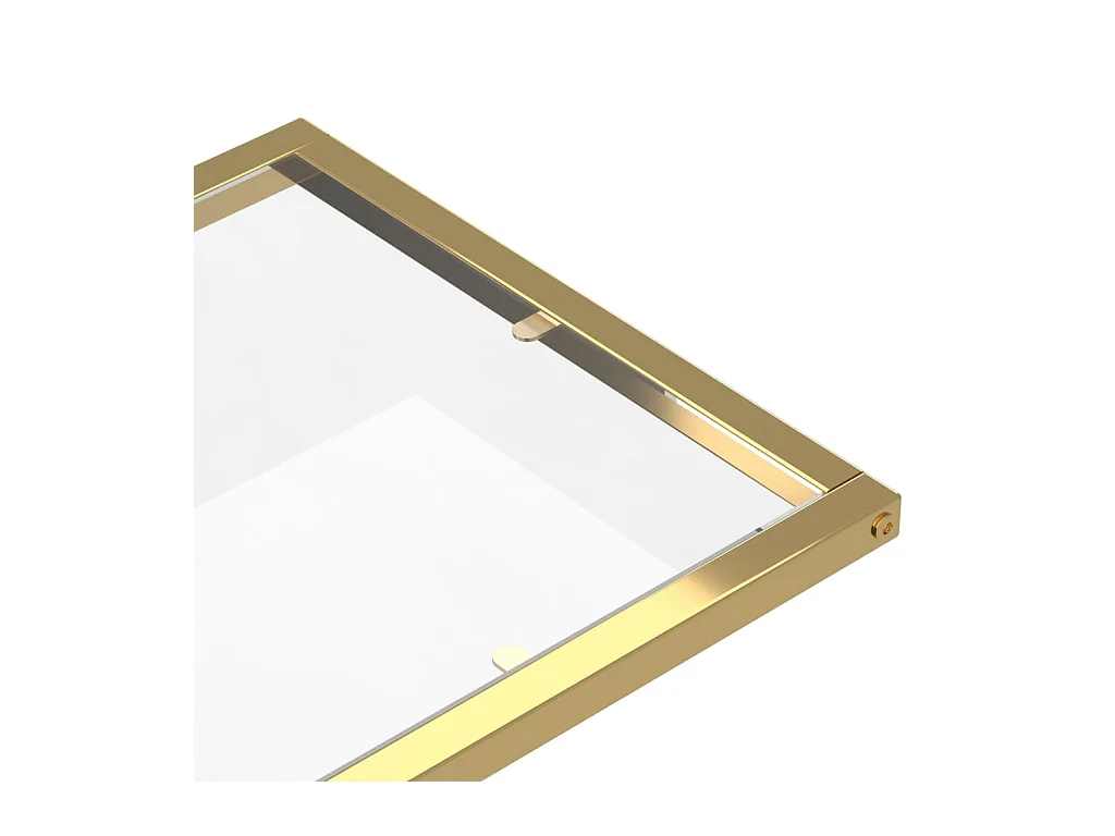 Computer bijzettafel Transparant 50x35x65 cm Gehard glas