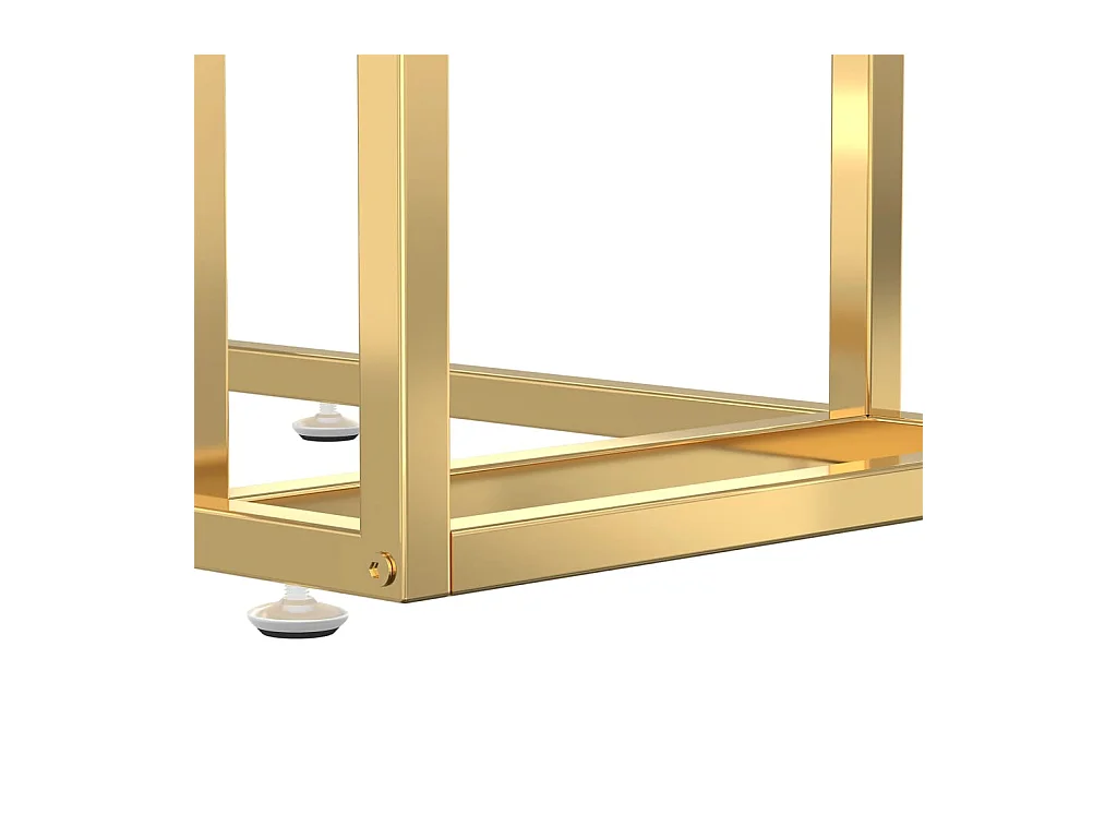 Computer bijzettafel Transparant 50x35x65 cm Gehard glas