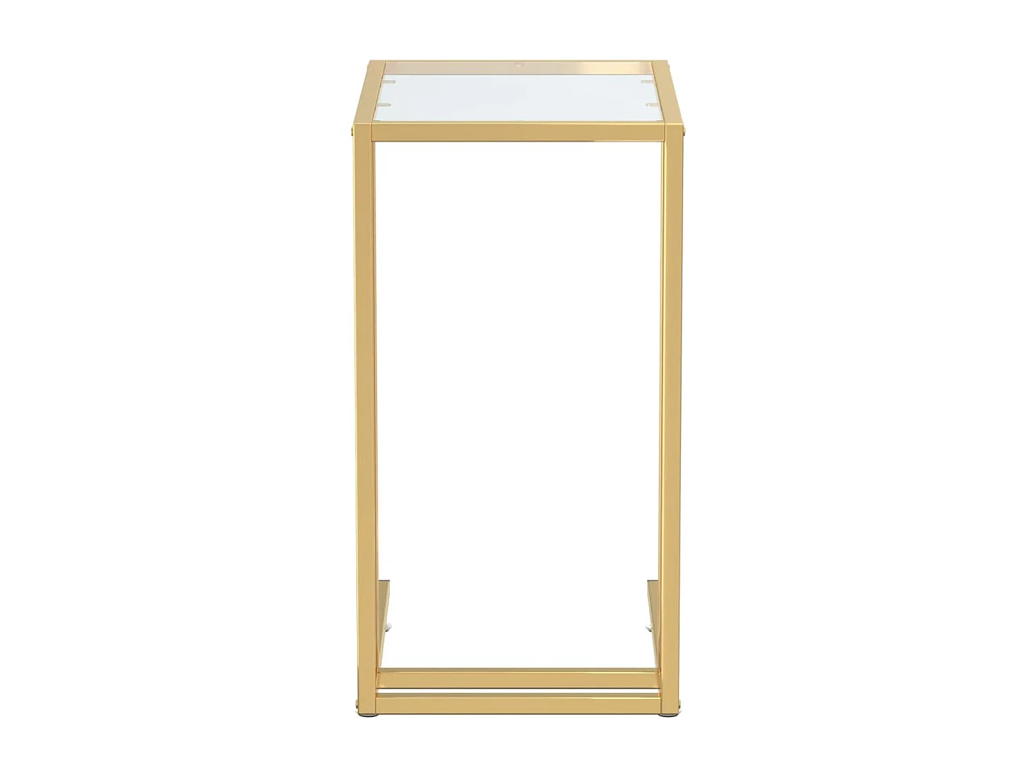 Table d'appoint ordinateur Transparent 50x35x65 cm Verre trempé