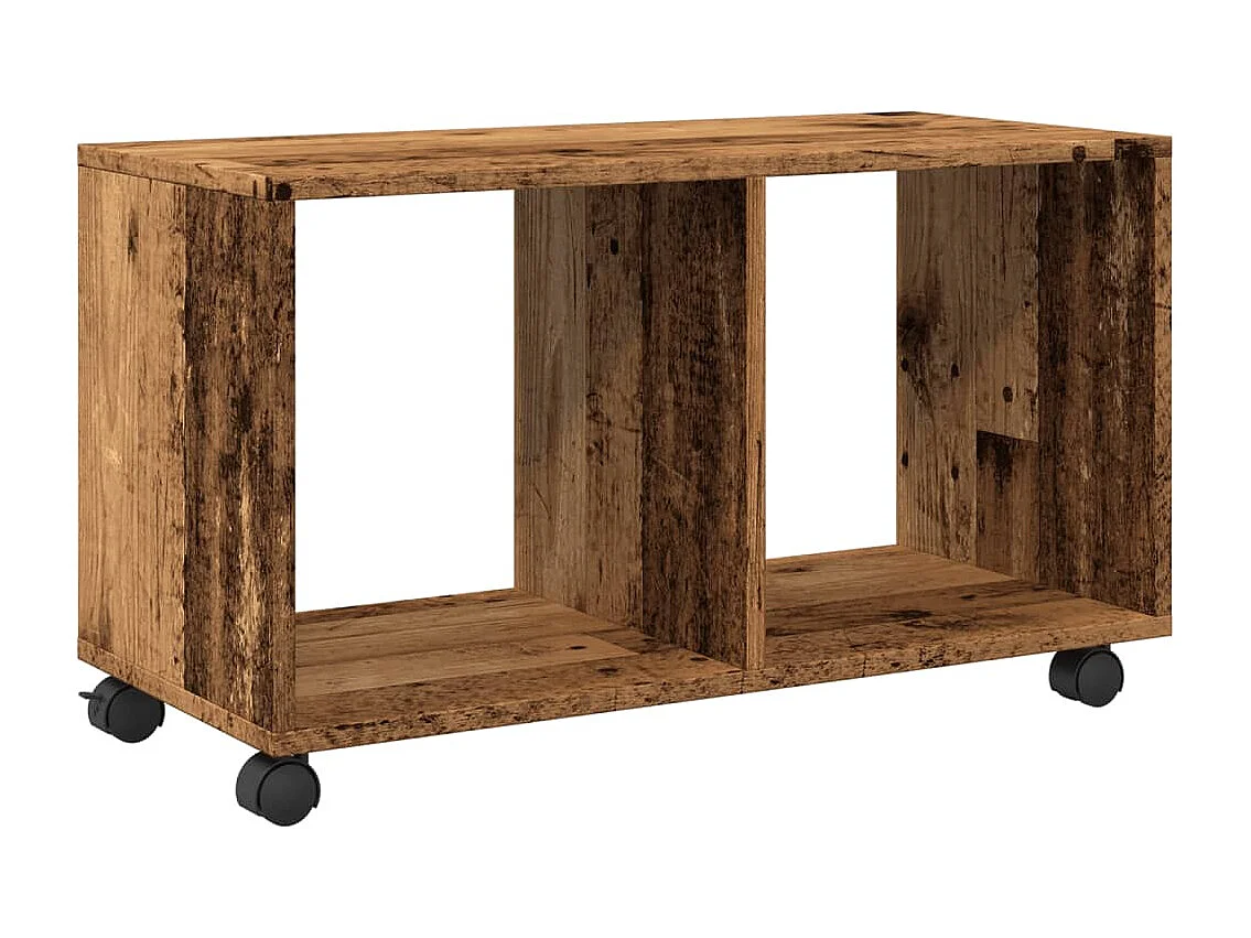 Armoire à roulettes vieux bois 72x33x42,5 cm bois d'ingénierie