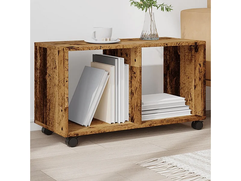 Oude houten rolkast 72x33x42,5 cm bewerkt hout