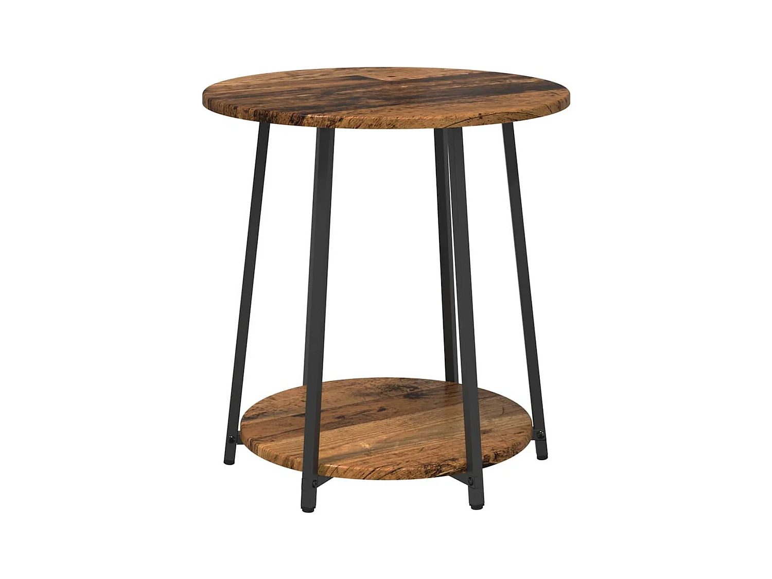 Ensemble de tables d'appoint 2 pcs Bois ancien et noir