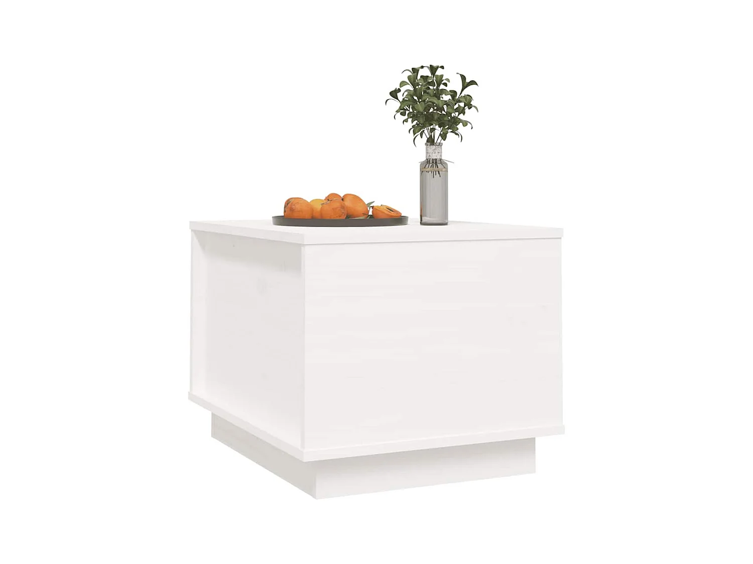 Table basse Blanc 40x50x35 cm Bois massif de pin