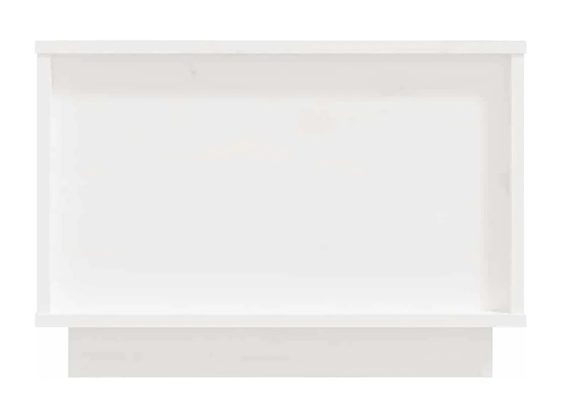 Table basse Blanc 40x50x35 cm Bois massif de pin