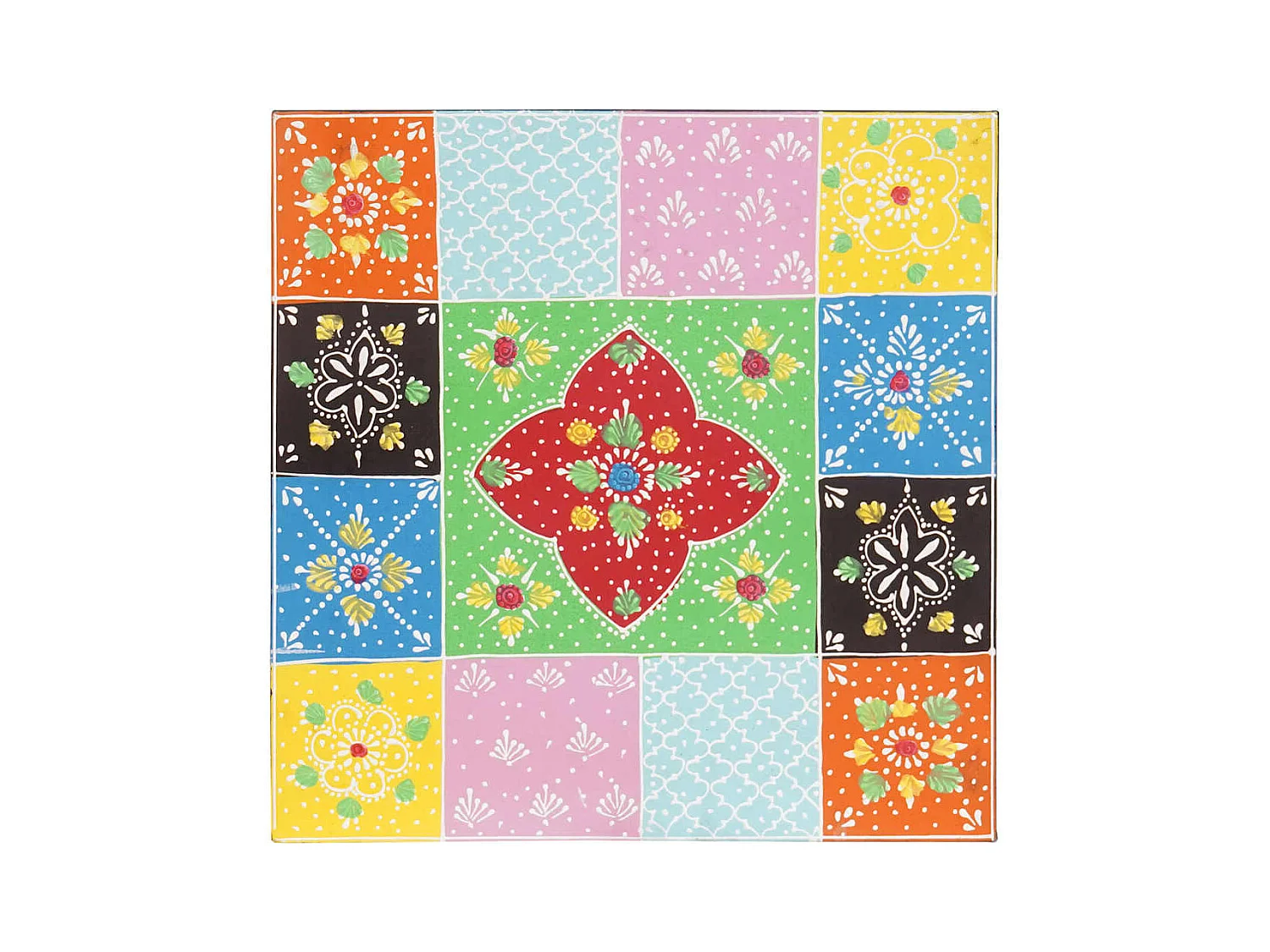 Table Gigogne Marron 38 x 38 x 41,5 cm Bois de manguier massif