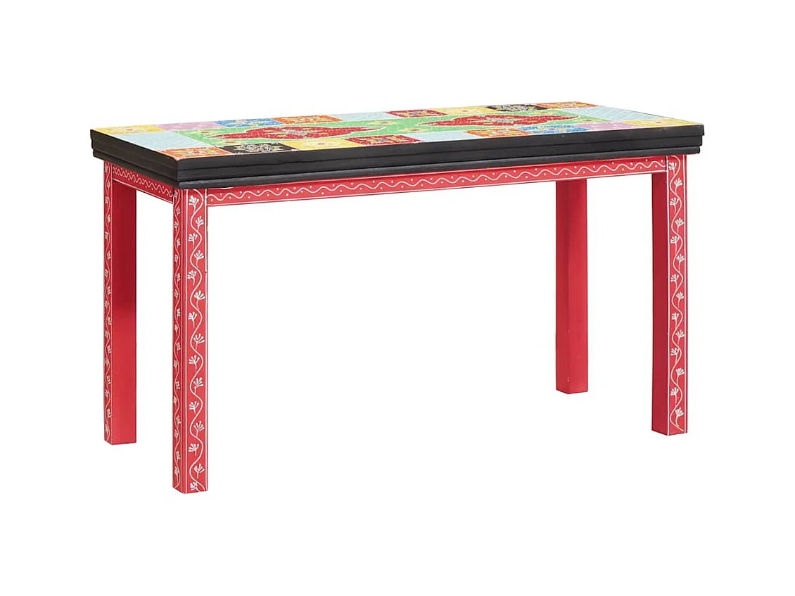 Tavolino impilabile marrone 38 x 38 x 41,5 cm in legno massello di mango