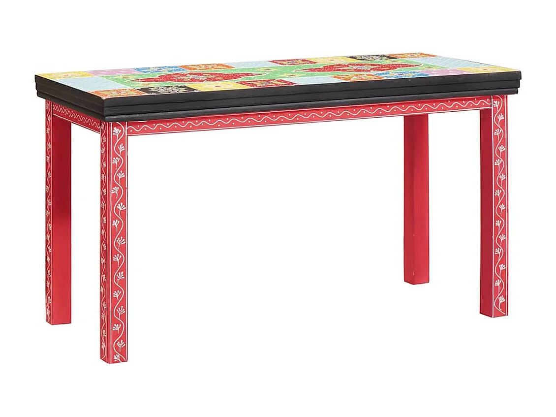 Tavolino impilabile marrone 38 x 38 x 41,5 cm in legno massello di mango