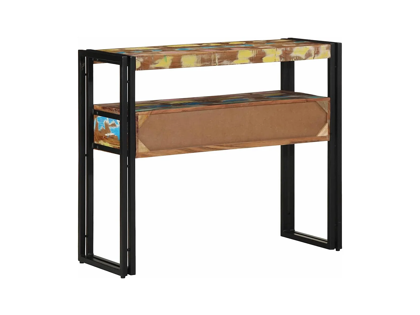 Table console 90 x 33 x 75 cm bois de récupération massif