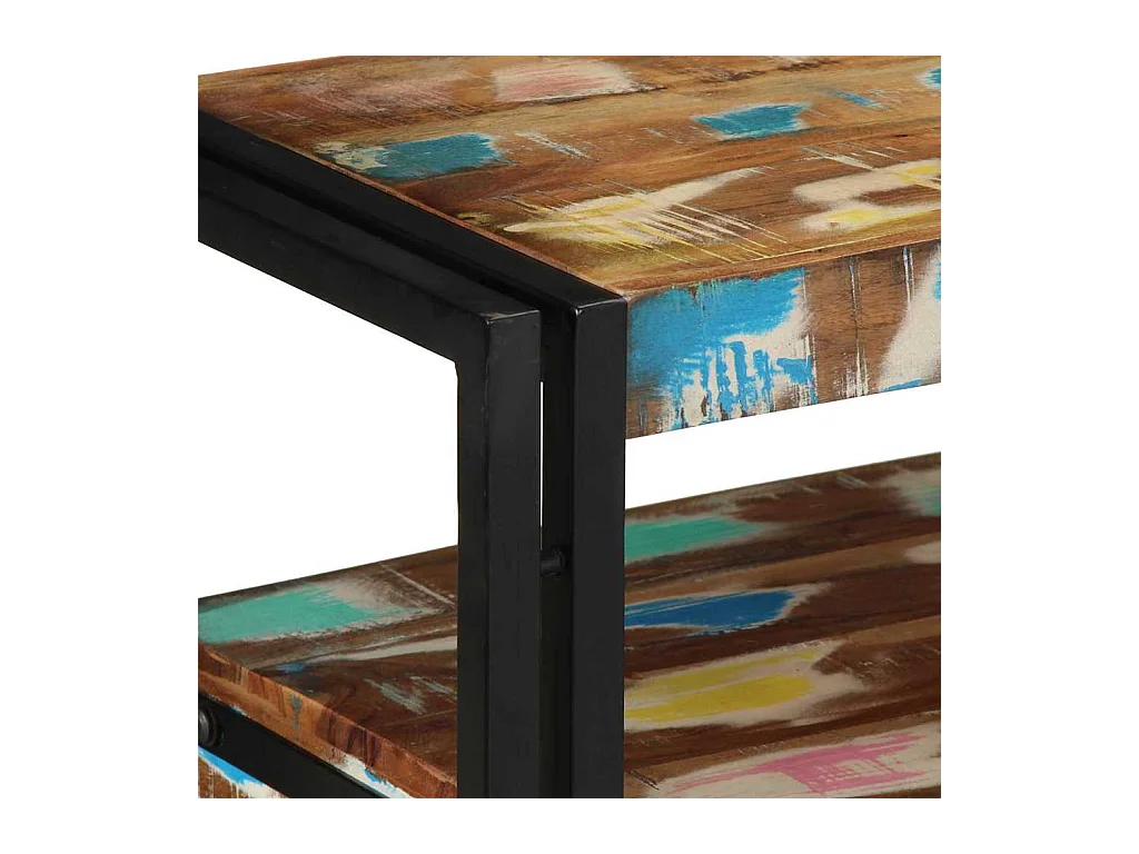 Table console 90 x 33 x 75 cm bois de récupération massif