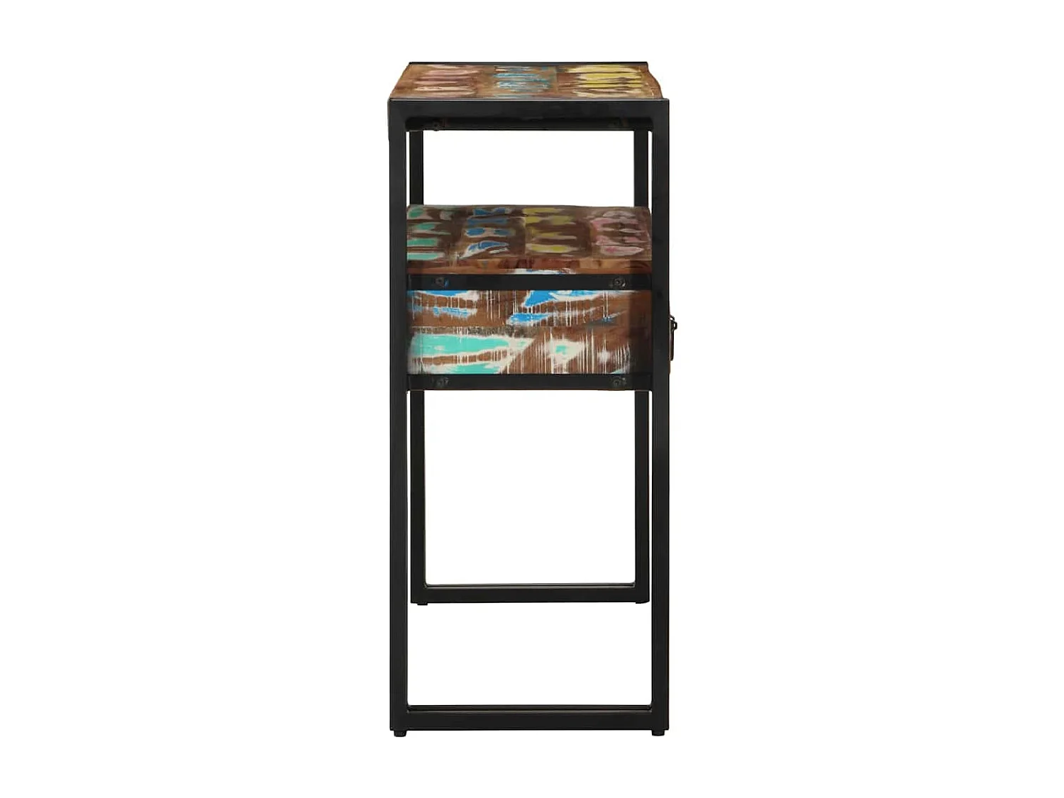 Table console 90 x 33 x 75 cm bois de récupération massif