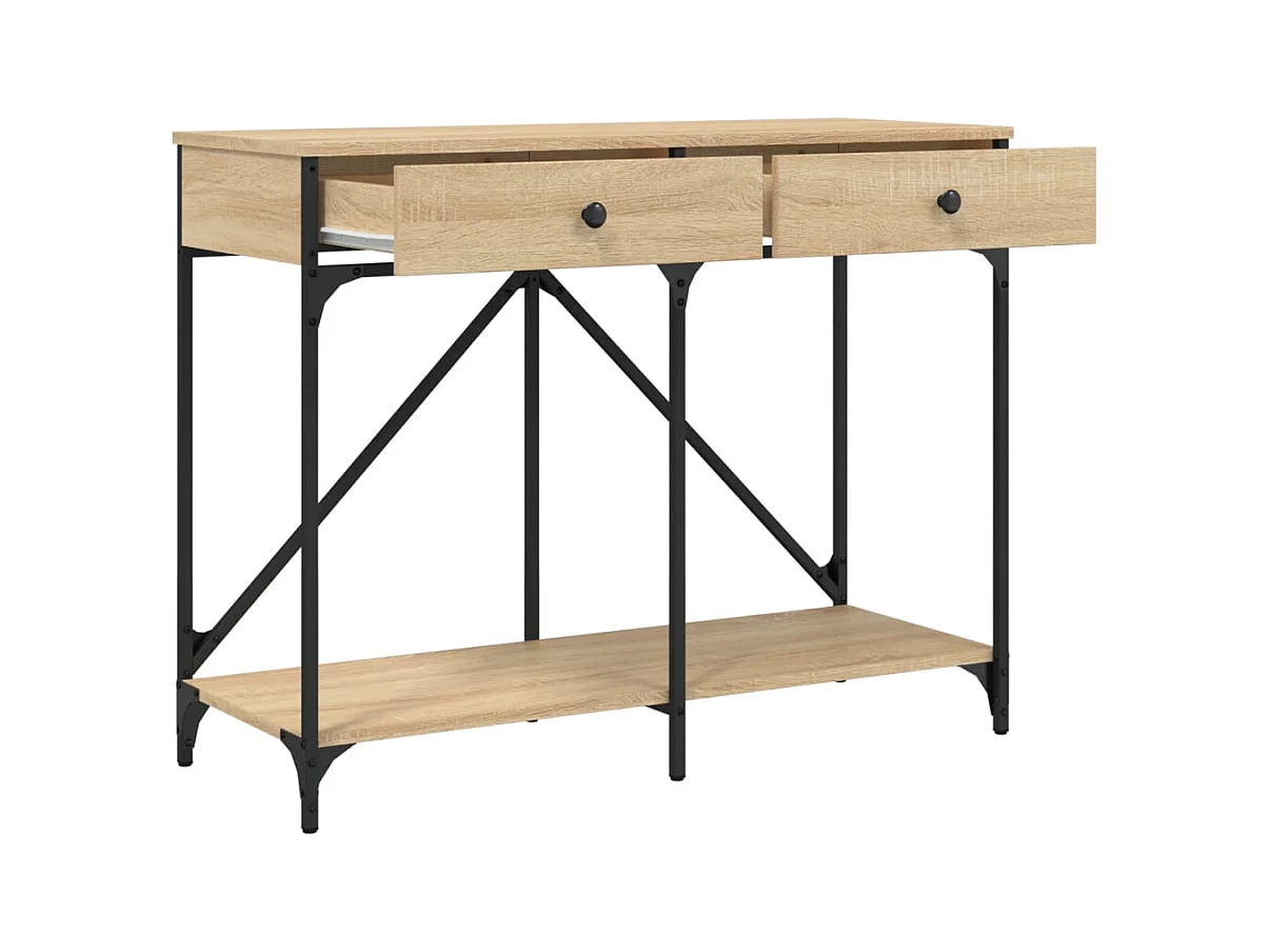 Mesa consola de roble Sonoma 100x39x78,5 cm madera de ingeniería