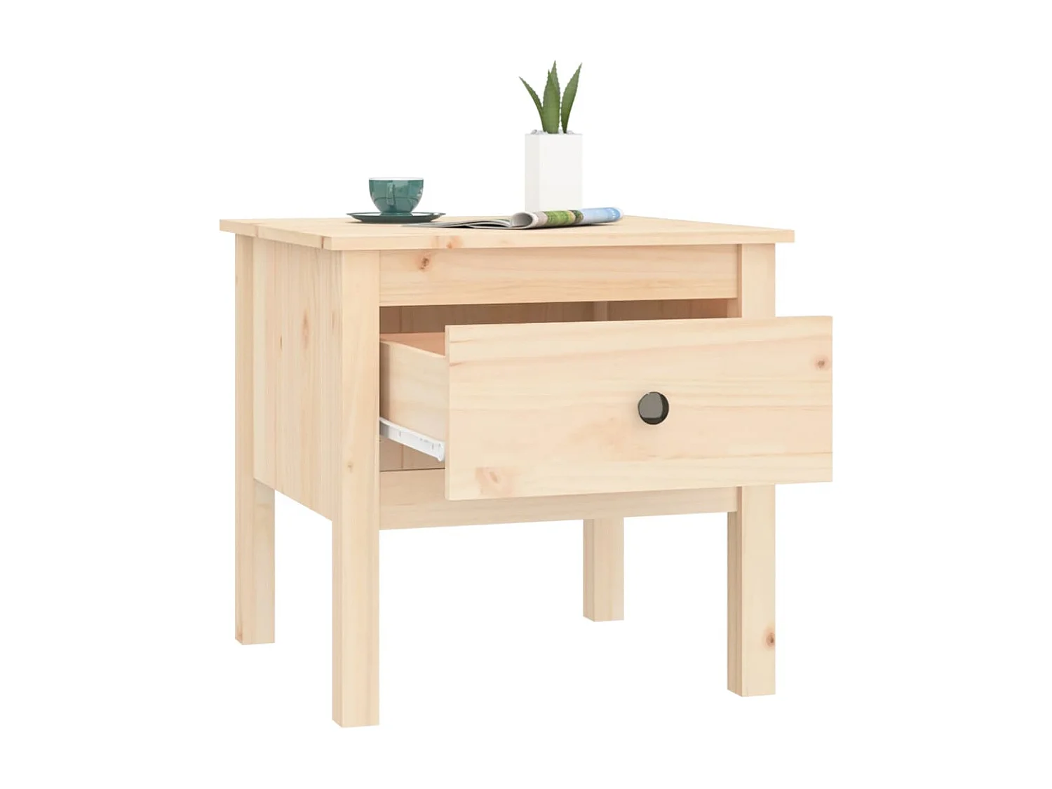 Mesa auxiliar 50x50x49 cm Madera maciza de pino