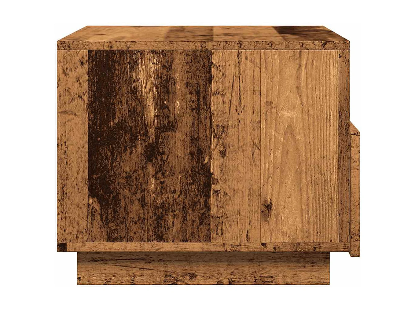 Table basse avec lumières LED vieux bois 50x49x40 cm