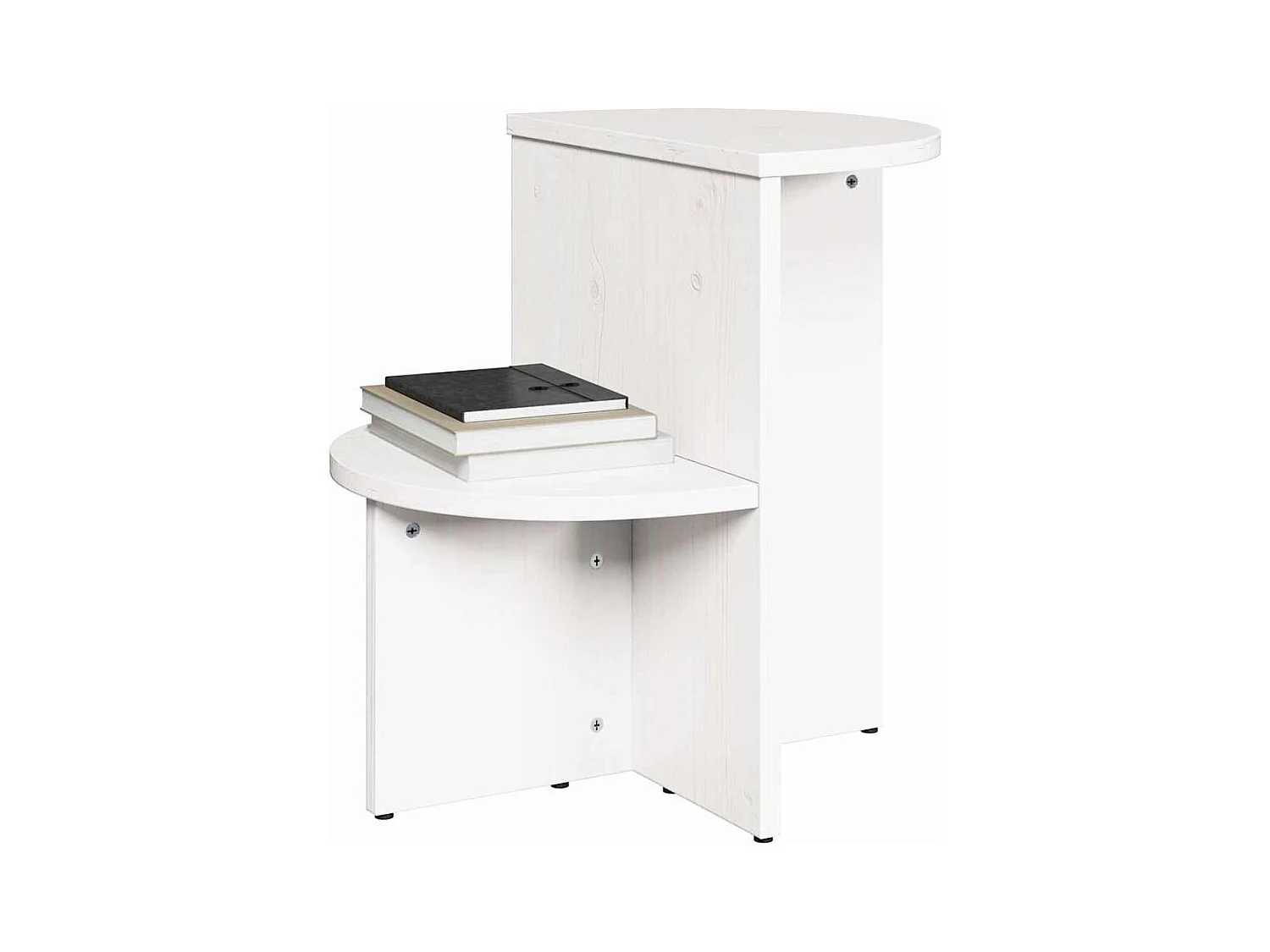 Tavolino bianco 50 x 40 x 50 cm in legno di pino massello