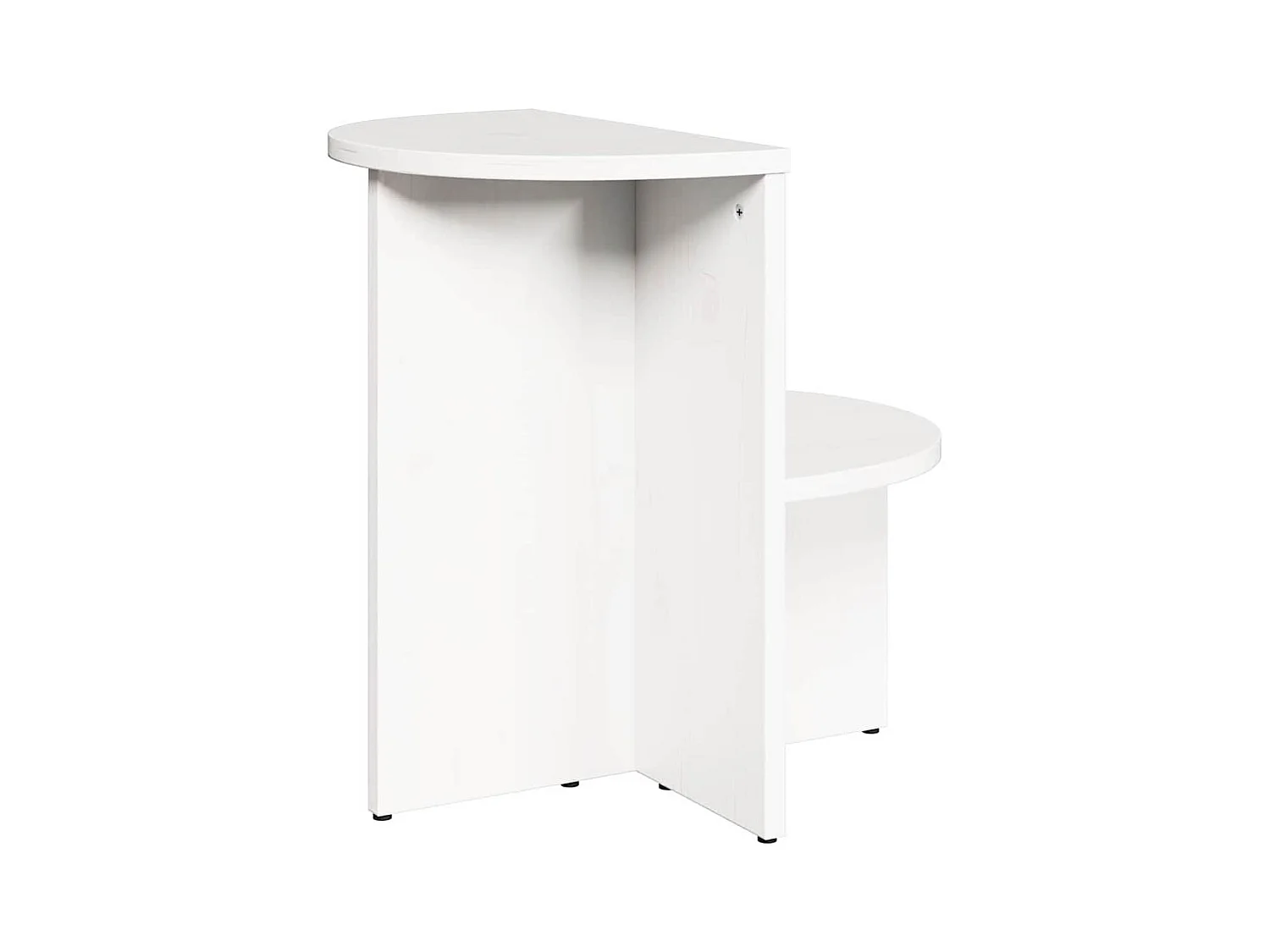 Tavolino bianco 50 x 40 x 50 cm in legno di pino massello