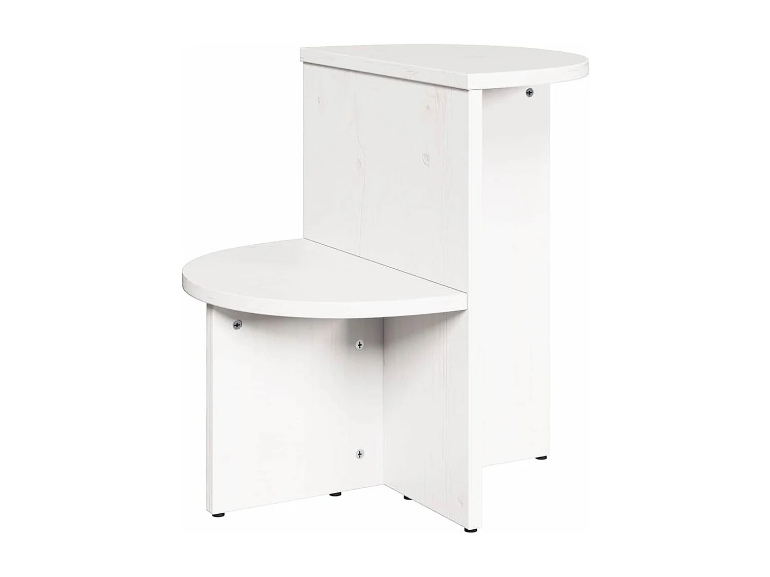 Table d'appoint Blanc 50 x 40 x 50 cm Bois massif en pin