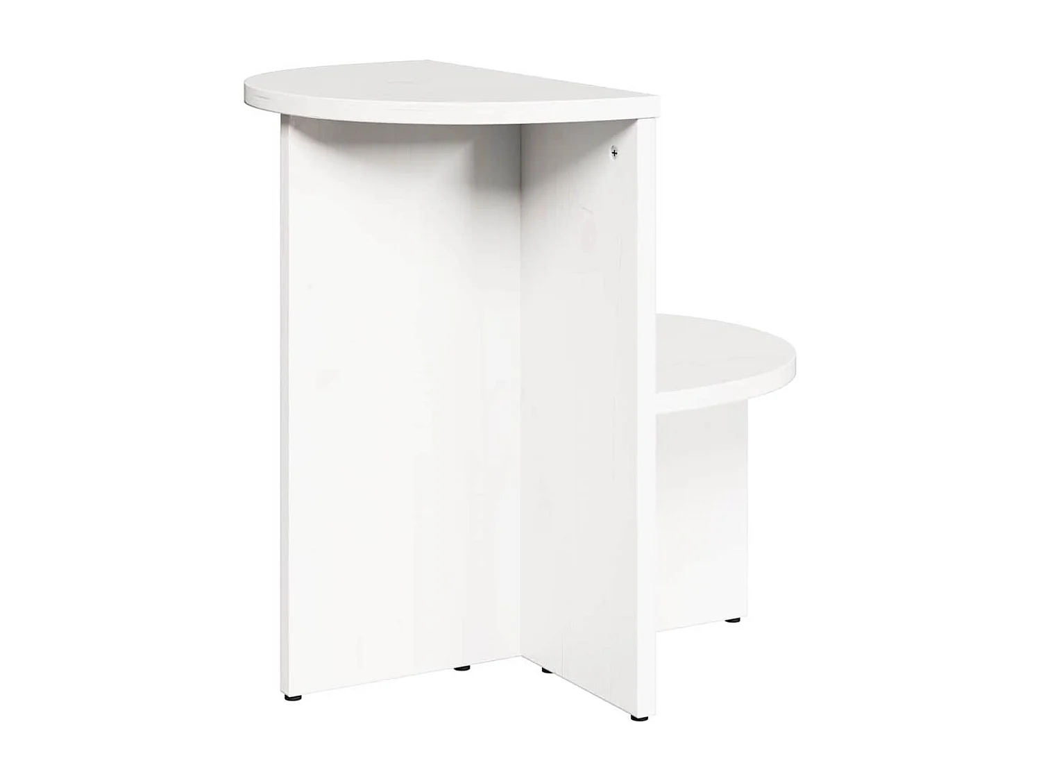 Table d'appoint Blanc 50 x 40 x 50 cm Bois massif en pin