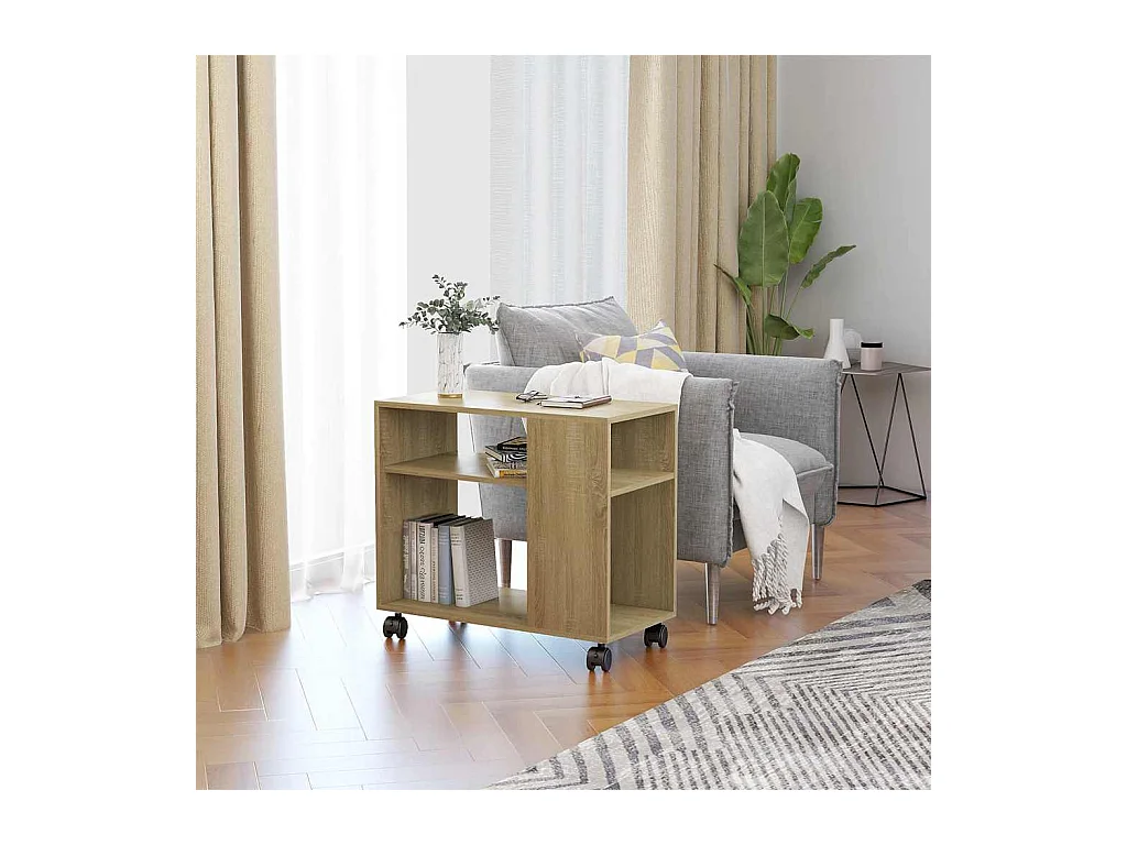 Table d'appoint Chêne sonoma 70x35x55 cm Bois d'ingénierie