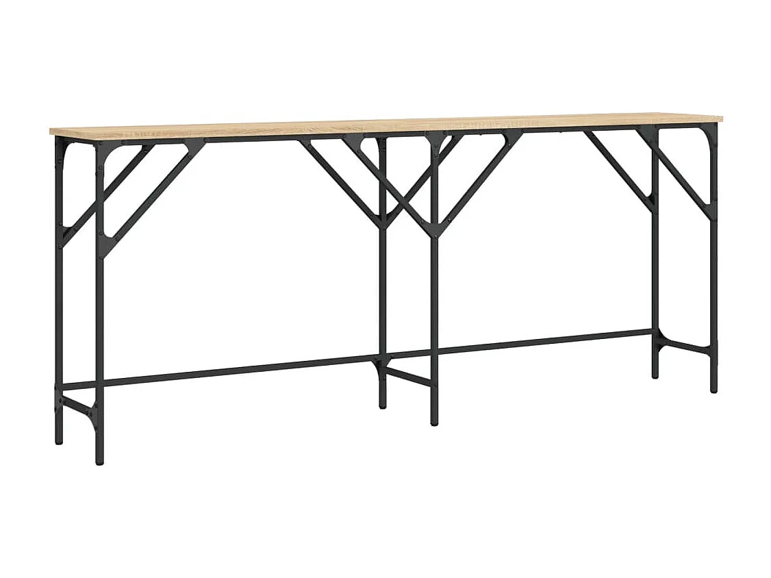 Tavolo consolle in rovere Sonoma 180x29x75 cm in legno ingegnerizzato