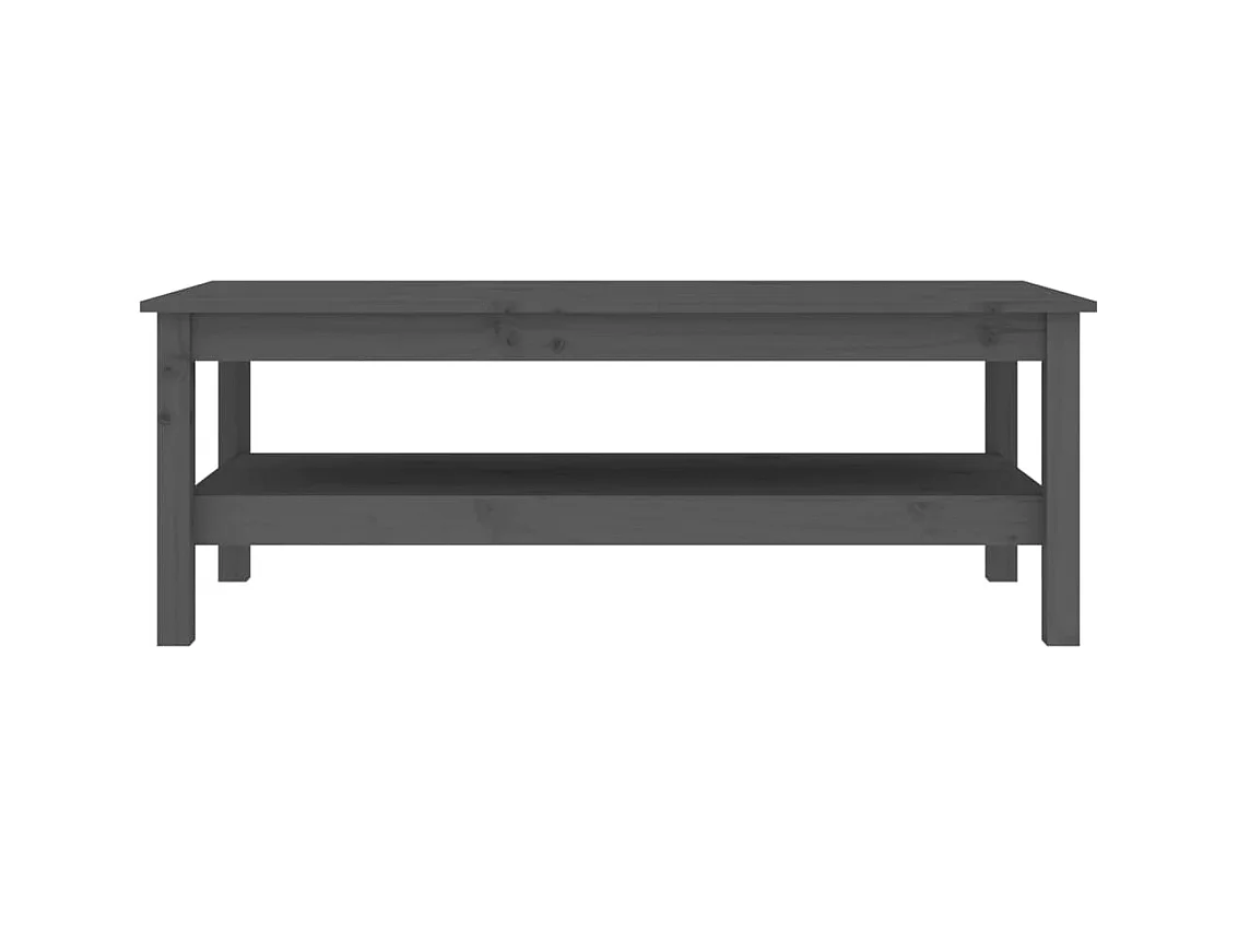 Table basse Gris 110x50x40 cm Bois massif de pin