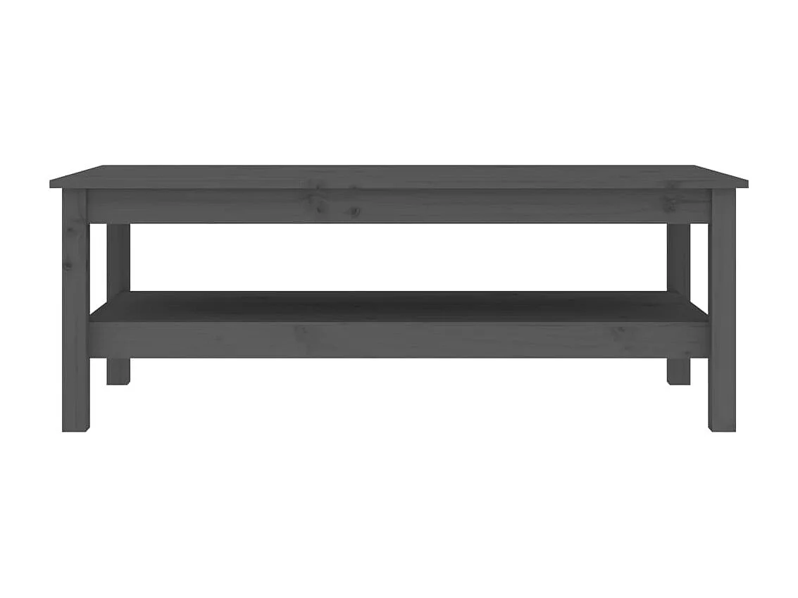 Tavolino da caffè Grigio 110x50x40 cm Legno massello di pino