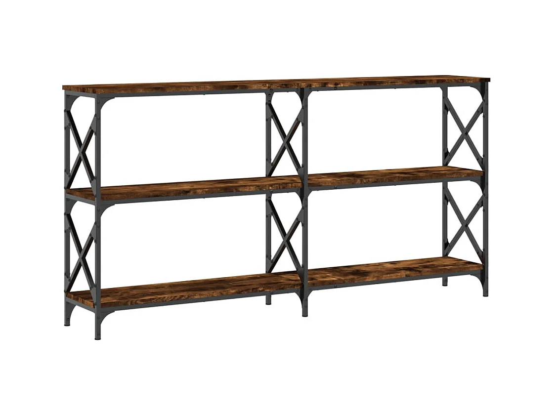 Consoletafel van gerookt eikenhout 156x28x80,5 cm bewerkt hout