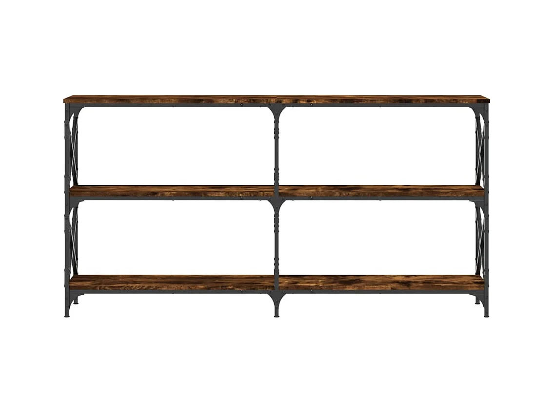 Consoletafel van gerookt eikenhout 156x28x80,5 cm bewerkt hout