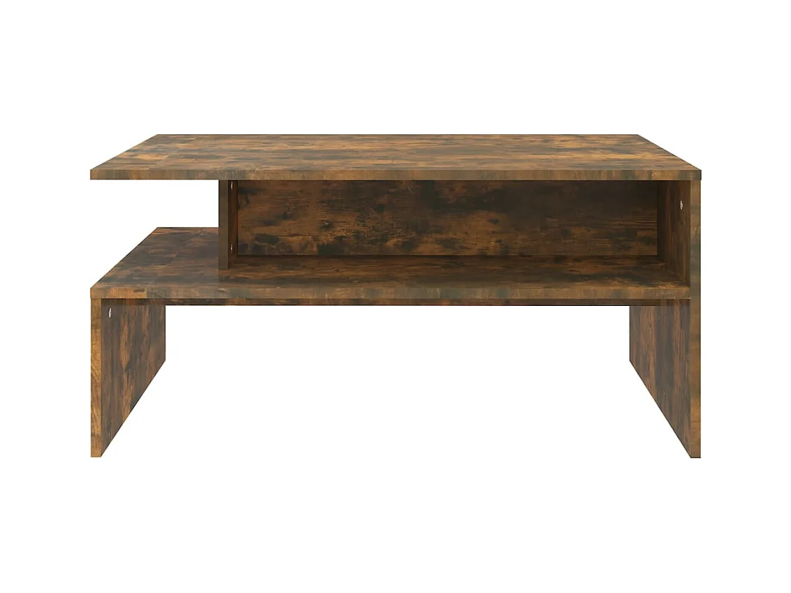 Table basse Chêne fumé 90x60x42,5 cm Bois d'ingénierie