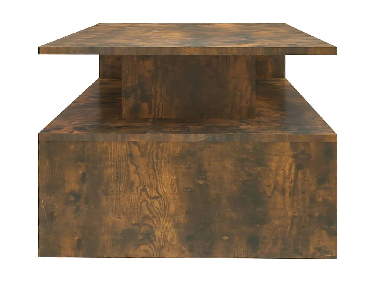 Tavolino da caffè in rovere affumicato 90x60x42,5 cm in legno ingegnerizzato
