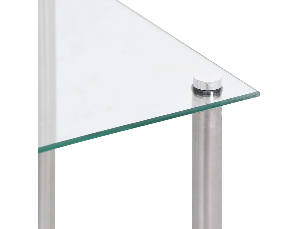 Bijzettafels 3 stuks Transparant Gehard glas