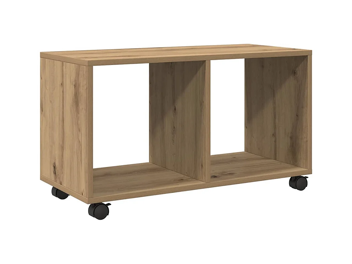 Armoire à roulettes chêne artisanal bois d'ingénierie