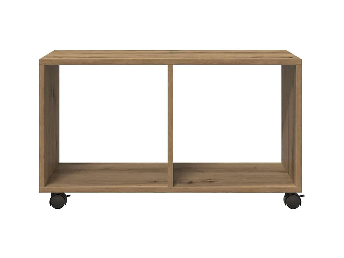 Armoire à roulettes chêne artisanal bois d'ingénierie