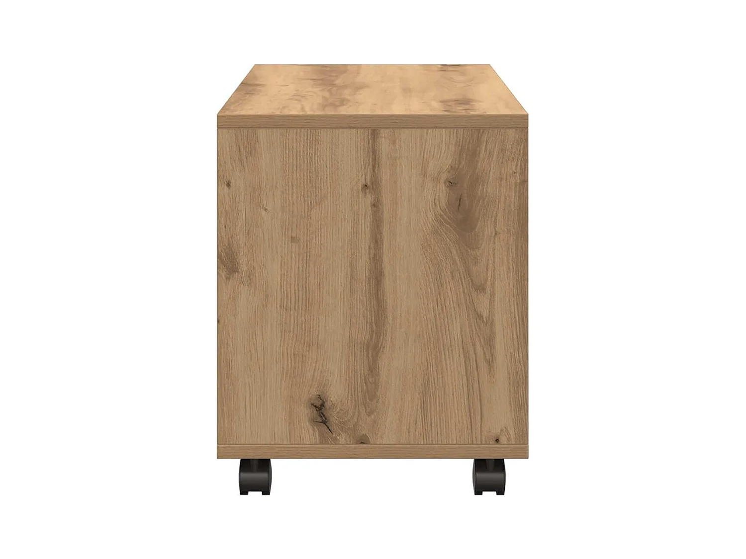 Armoire à roulettes chêne artisanal bois d'ingénierie