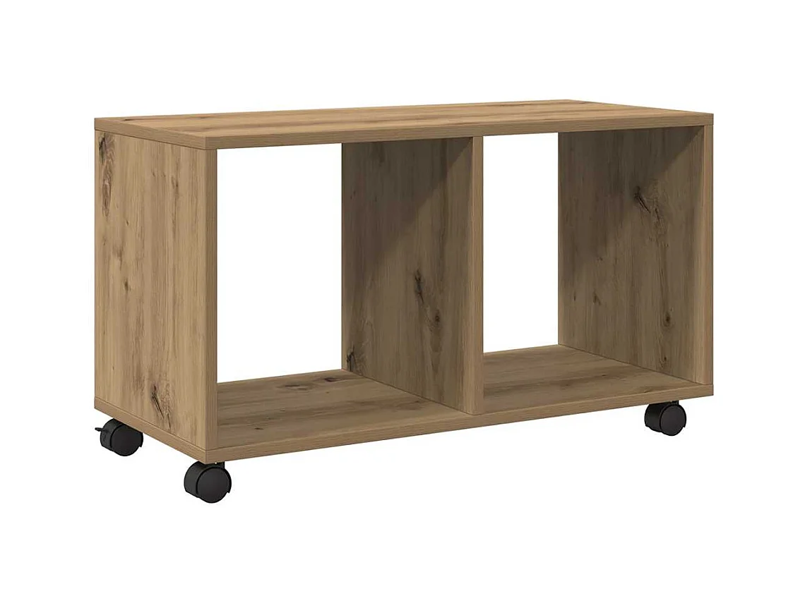 Armoire à roulettes chêne artisanal bois d'ingénierie