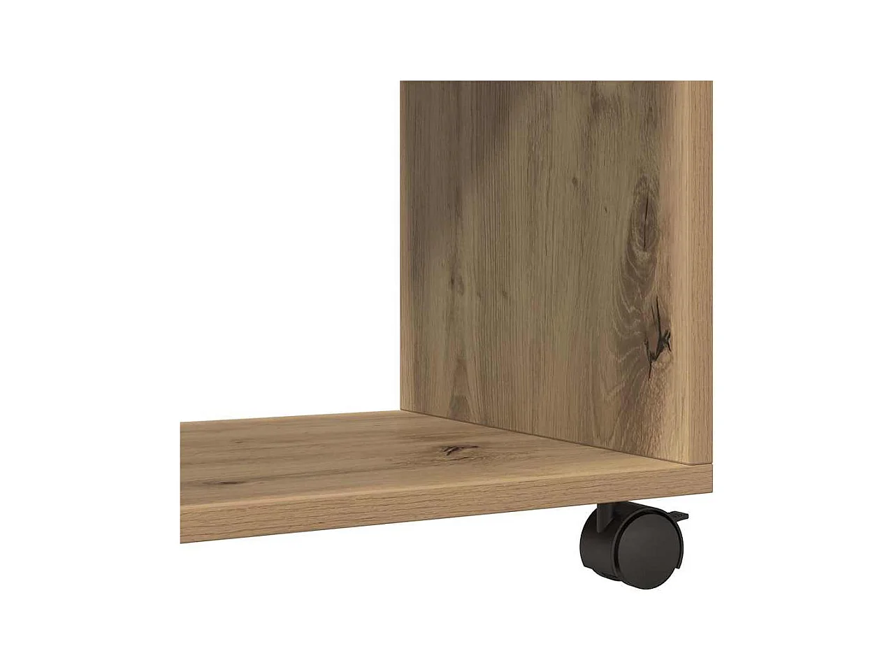 Armoire à roulettes chêne artisanal bois d'ingénierie