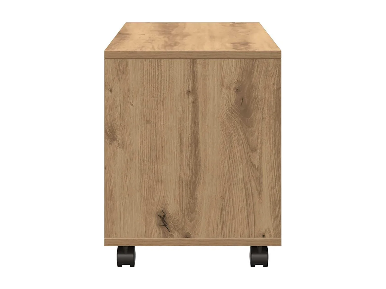 Armoire à roulettes chêne artisanal bois d'ingénierie