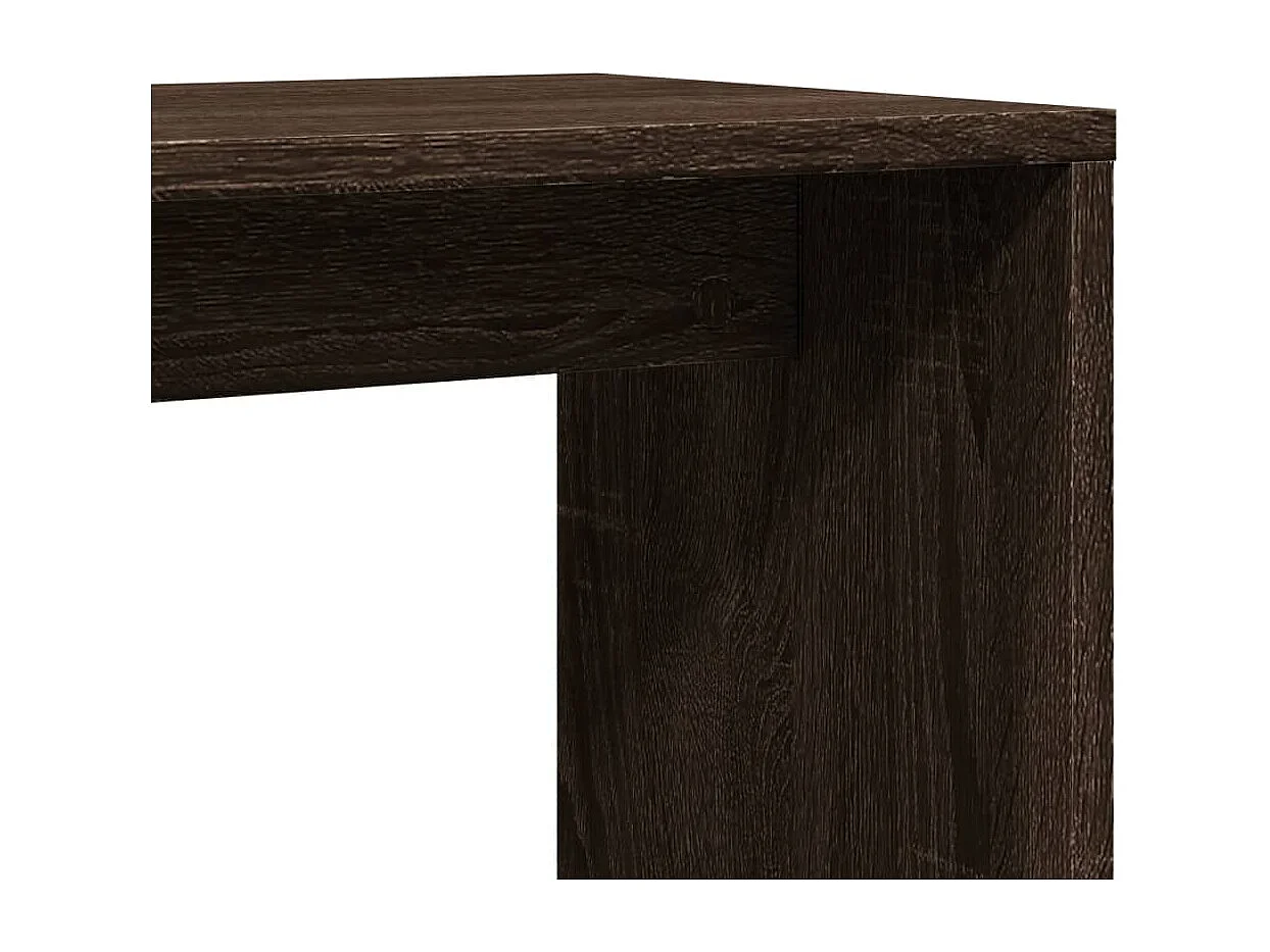 Mesas auxiliares 2 piezas roble marrón 50x30x50 cm madera de ingeniería