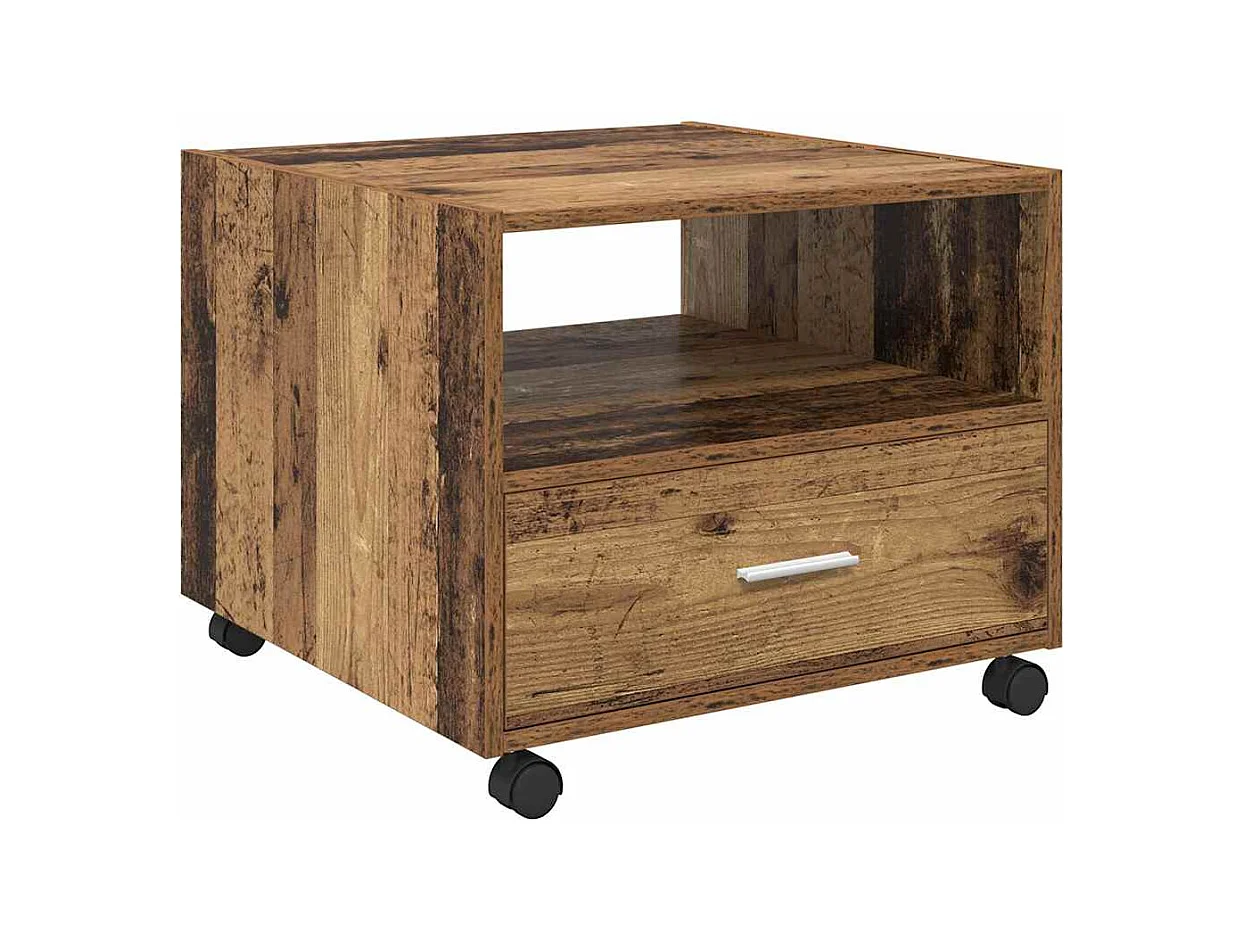 Tavolino da caffè in legno antico 55 x 55 x 45 cm Legno ingegnerizzato