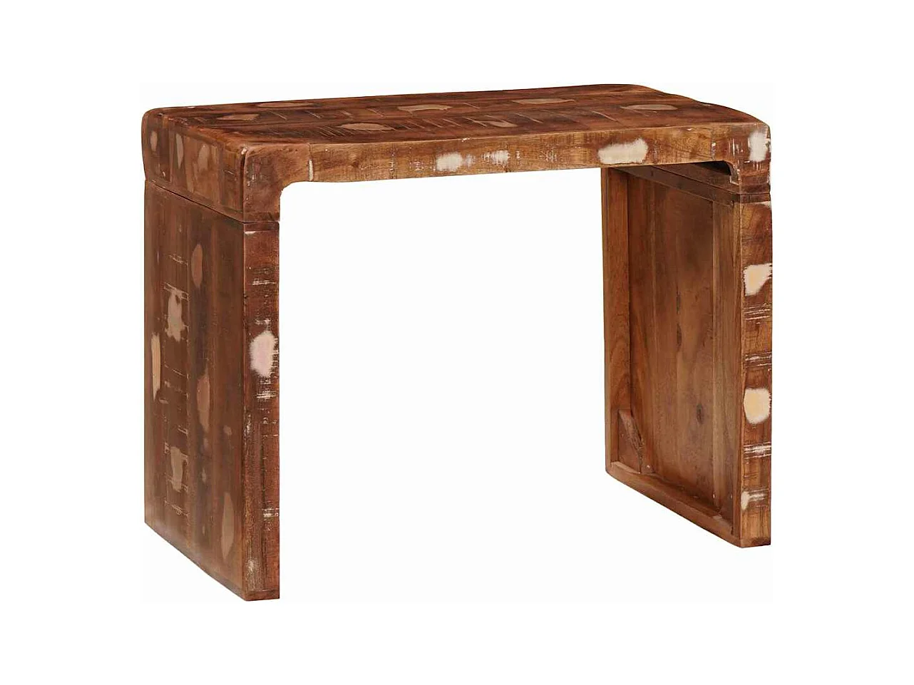 Table d'appoint 60 x 35 x 45 cm bois de récupération massif