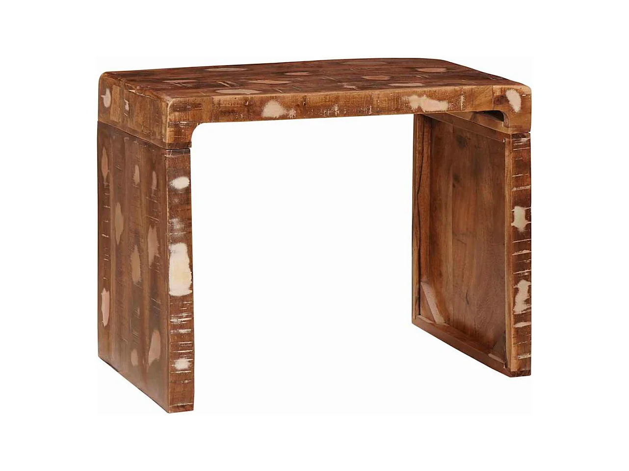 Table d'appoint 60 x 35 x 45 cm bois de récupération massif