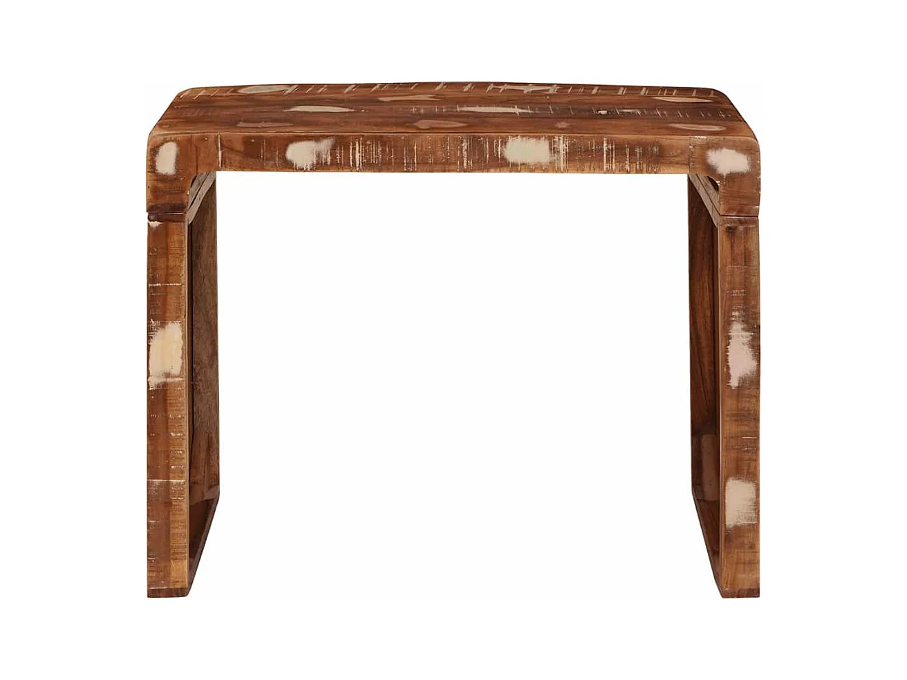 Table d'appoint 60 x 35 x 45 cm bois de récupération massif