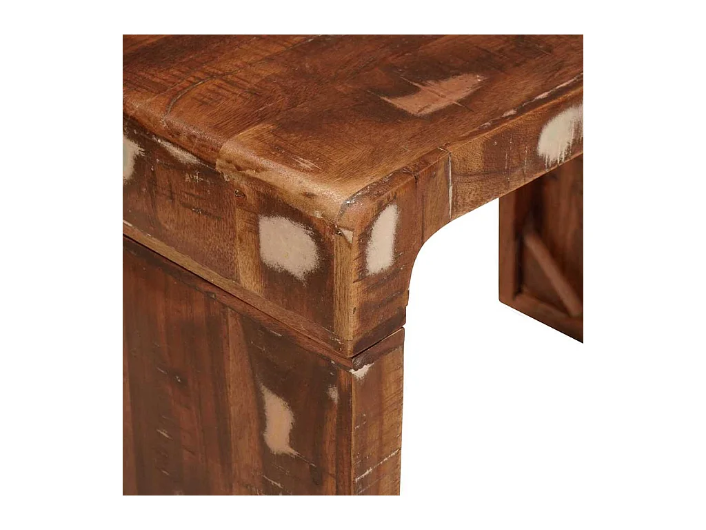 Table d'appoint 60 x 35 x 45 cm bois de récupération massif