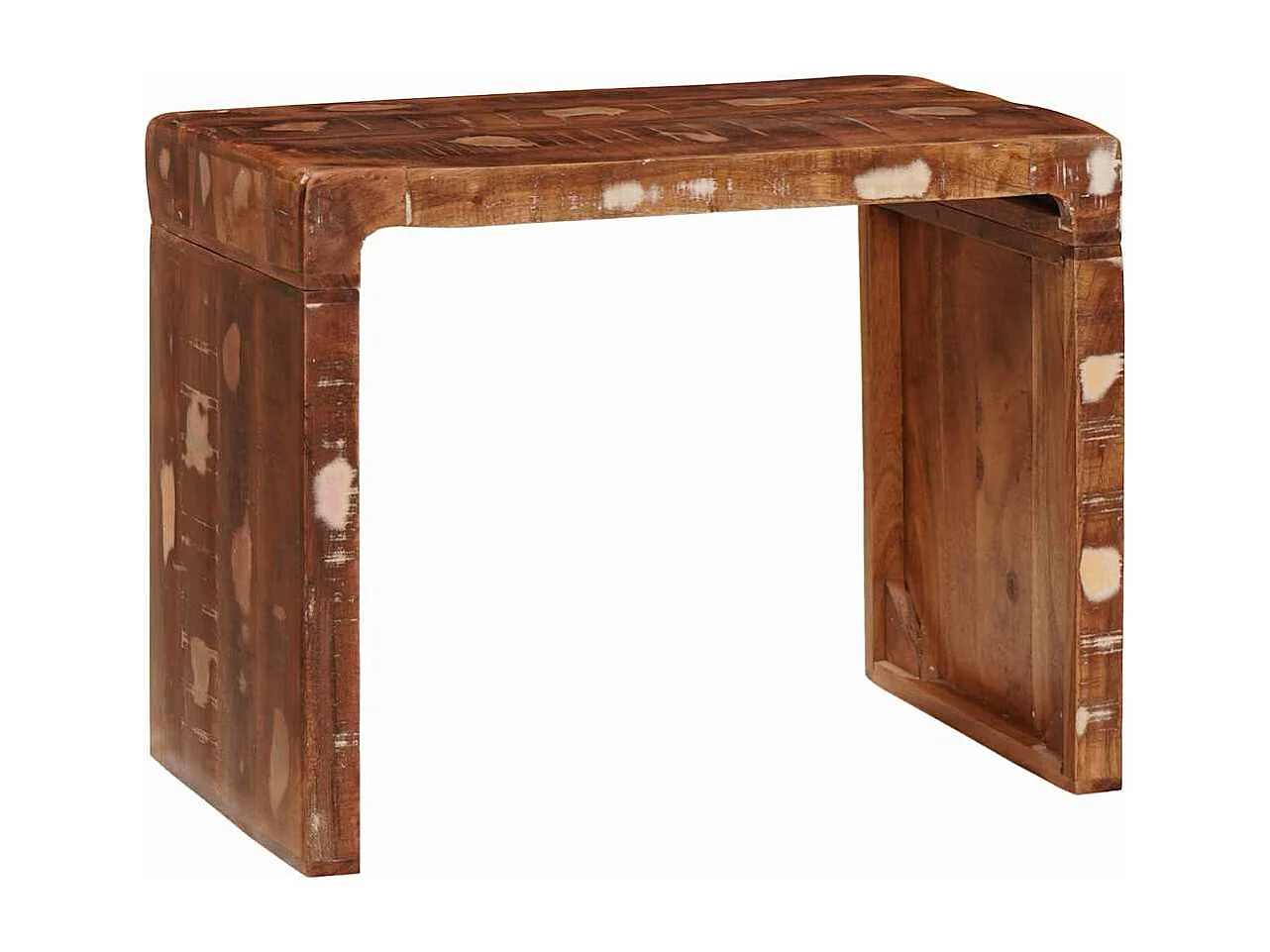 Table d'appoint 60 x 35 x 45 cm bois de récupération massif