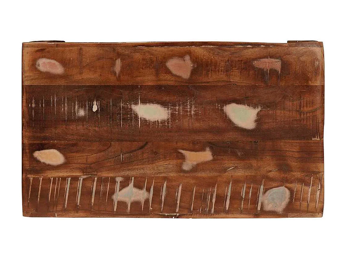 Table d'appoint 60 x 35 x 45 cm bois de récupération massif