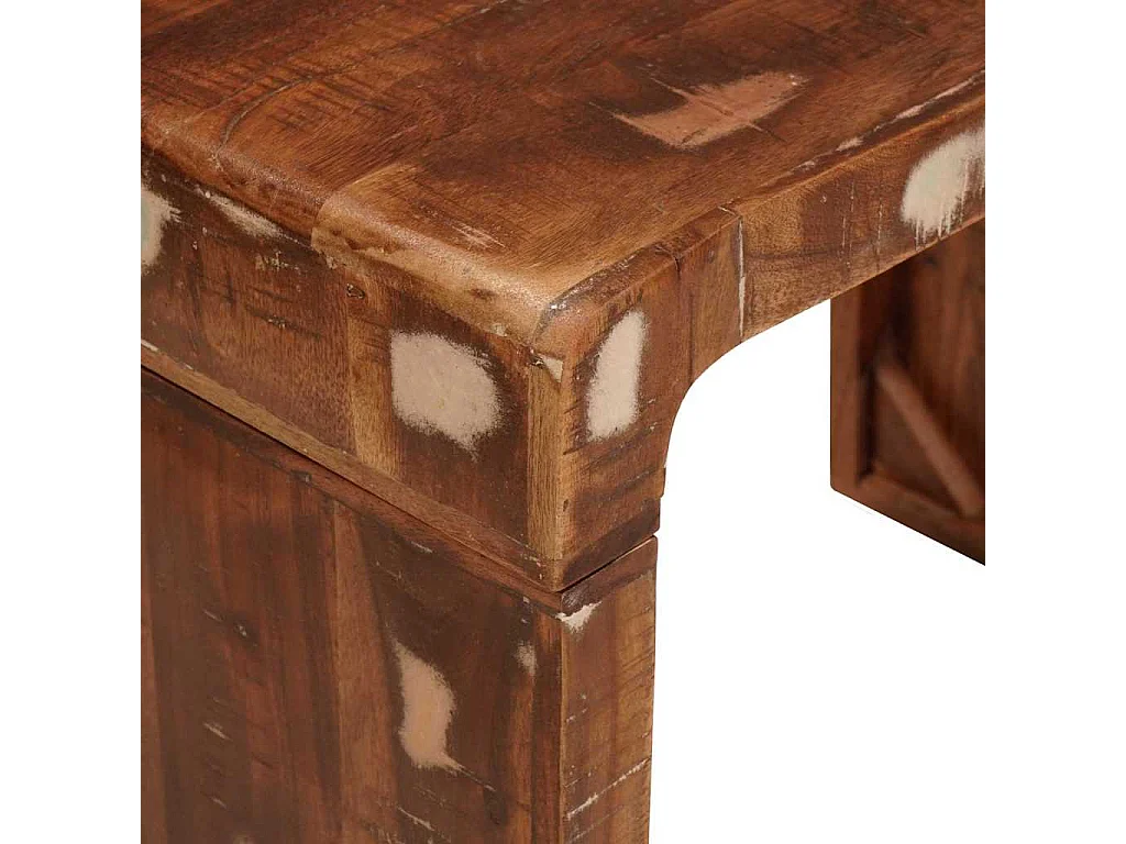 Table d'appoint 60 x 35 x 45 cm bois de récupération massif