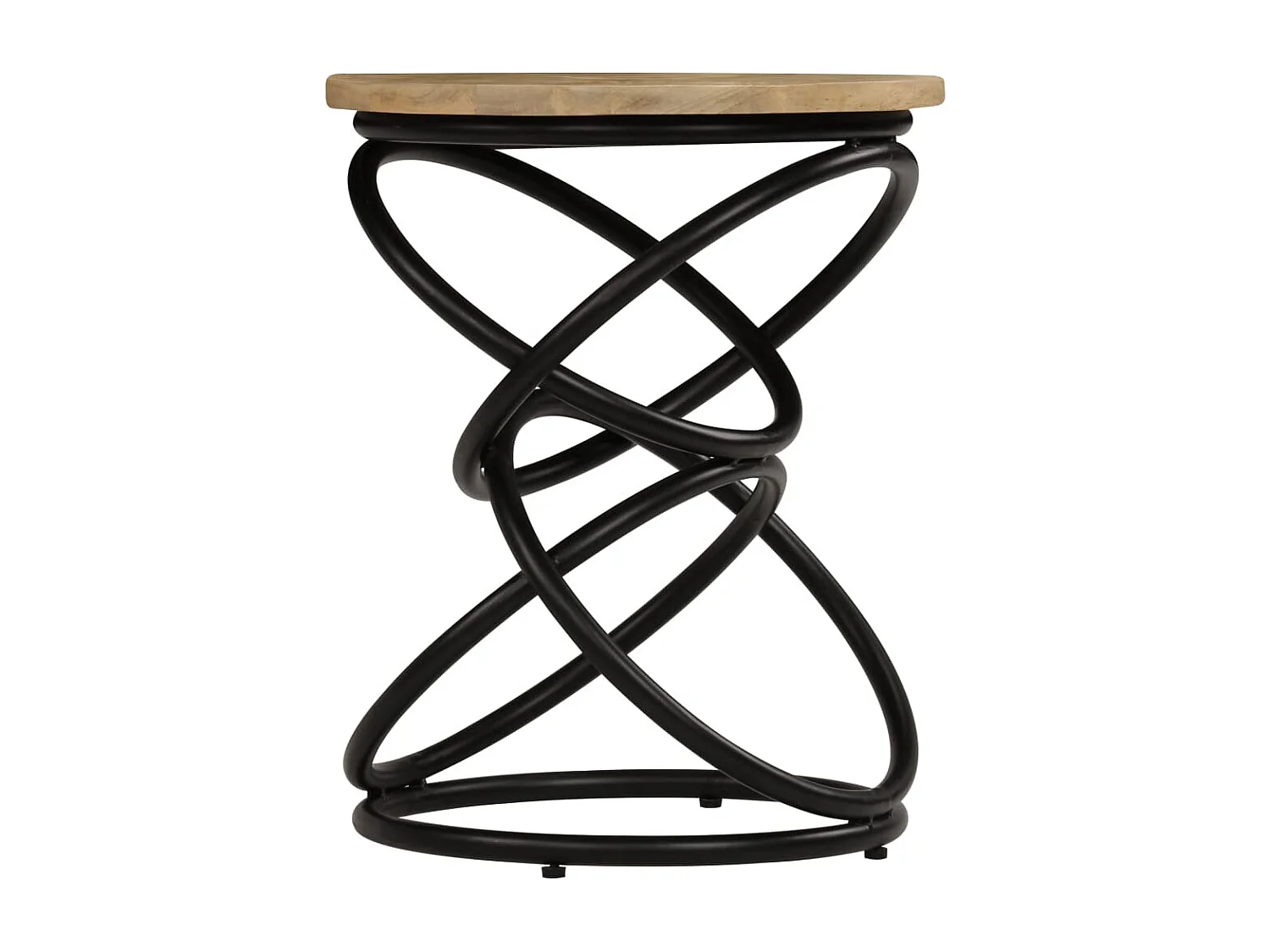 Tavolino laterale in legno massello di mango 40x50 cm