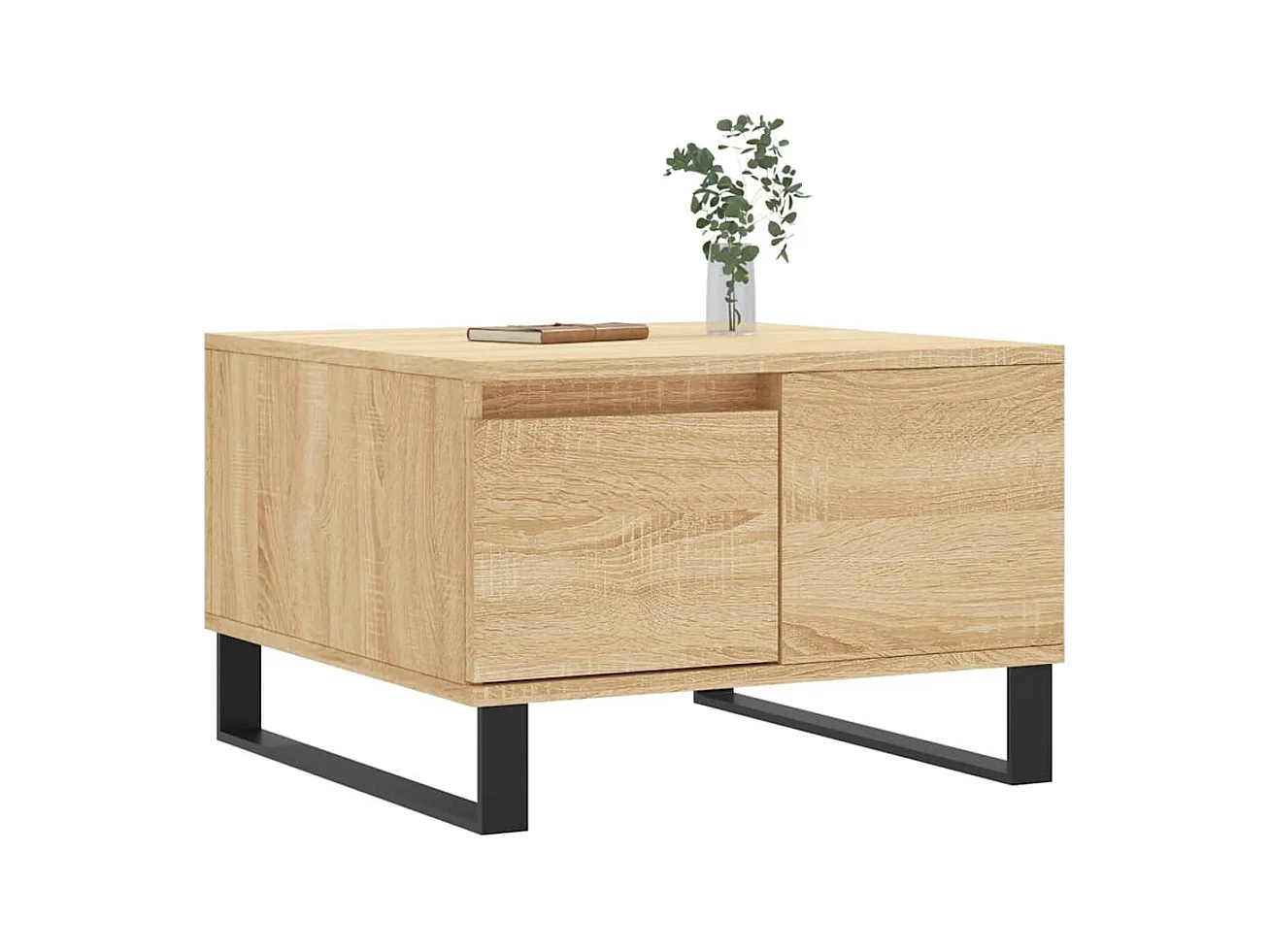 Table basse chêne sonoma 55x55x36,5 cm bois d'ingénierie